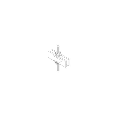 Chatsworth Products Cpi CABLE RUNWAY CLIP SLIP-ON, FOR 9/16" CHANNEL 5/8" THD ROD, GOLD 11019-002